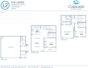 CasaLago Estates Floor Plan L2 - 3 BR